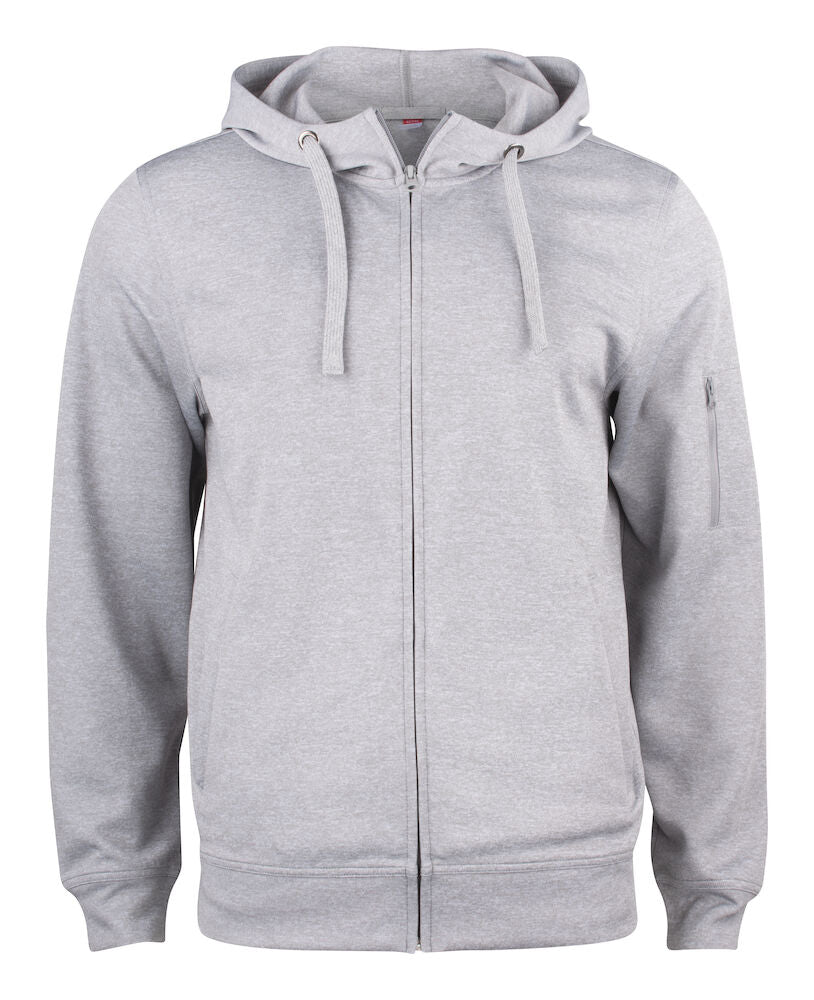 Basic Active Hoody Full Zip Grey Melange 021014