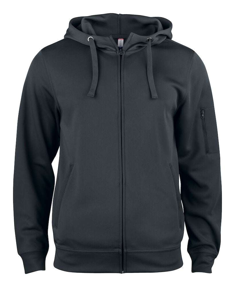 Basic Active Hoody Full Zip Black 021014