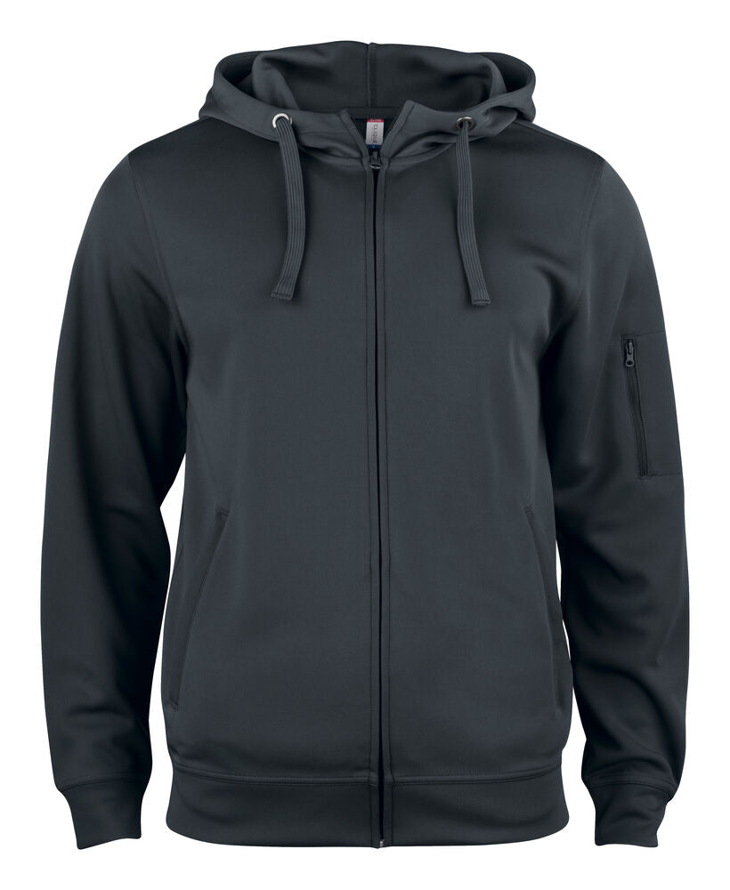Basic Active Hoody Full Zip Black