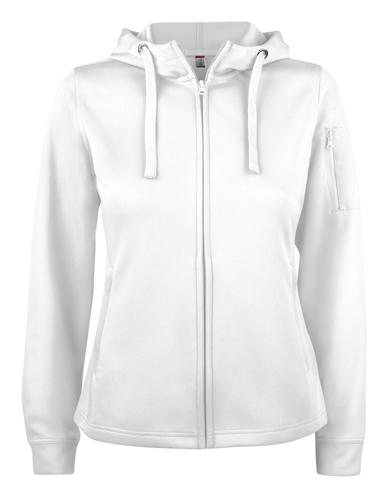 Basic Active Hoody Full Zip Women White 021015