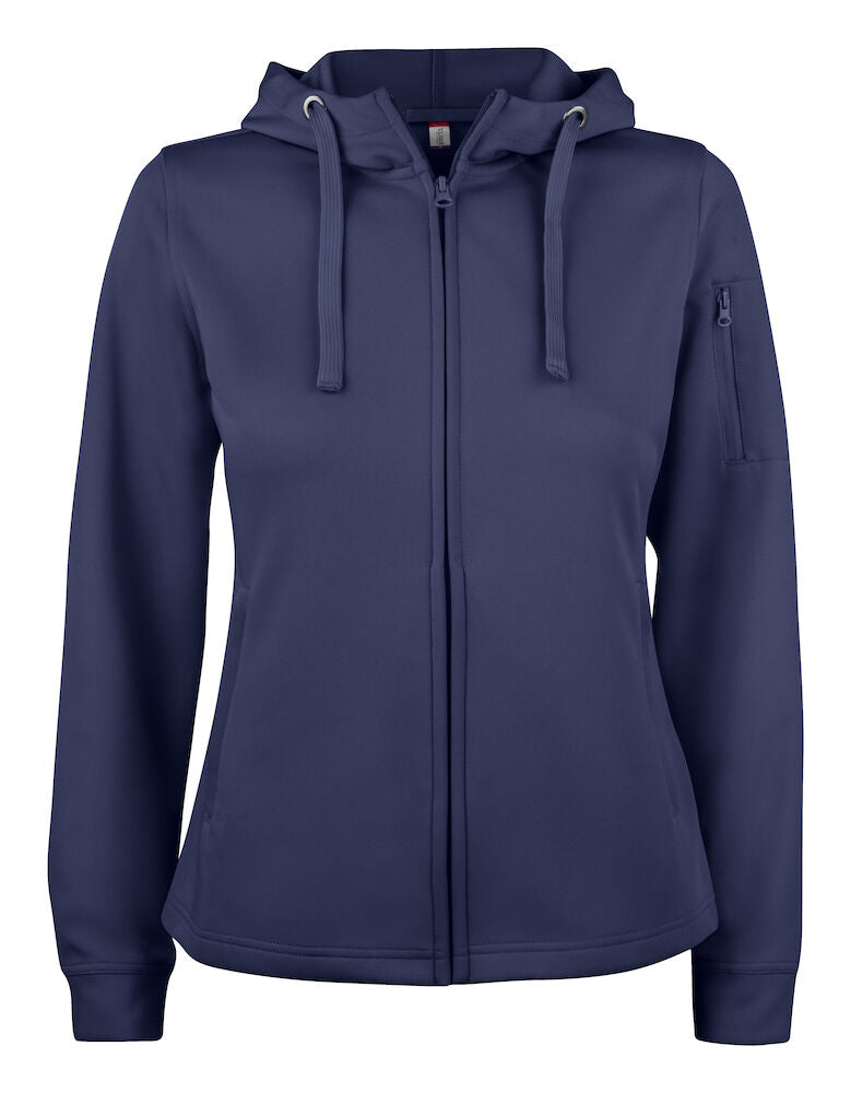 Basic Active Hoody Full Zip Women Dark Navy 021015