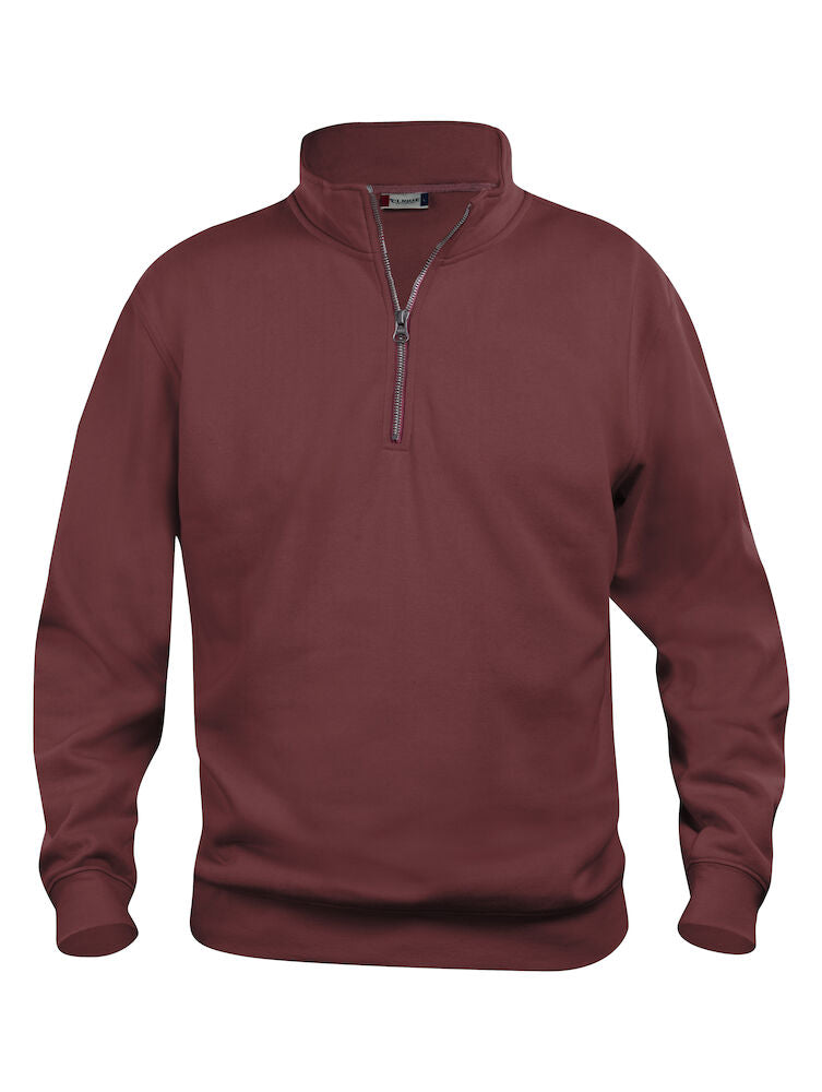 Basic Half Zip Burgundy 021033