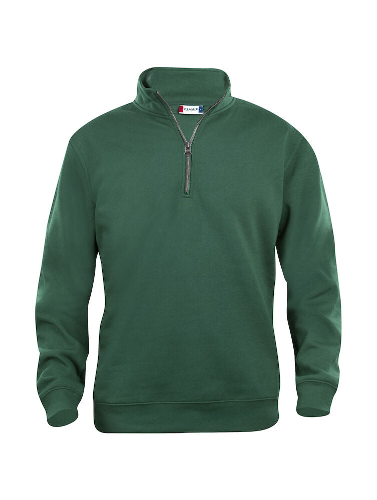 Basic Half Zip Bottle Green 021033