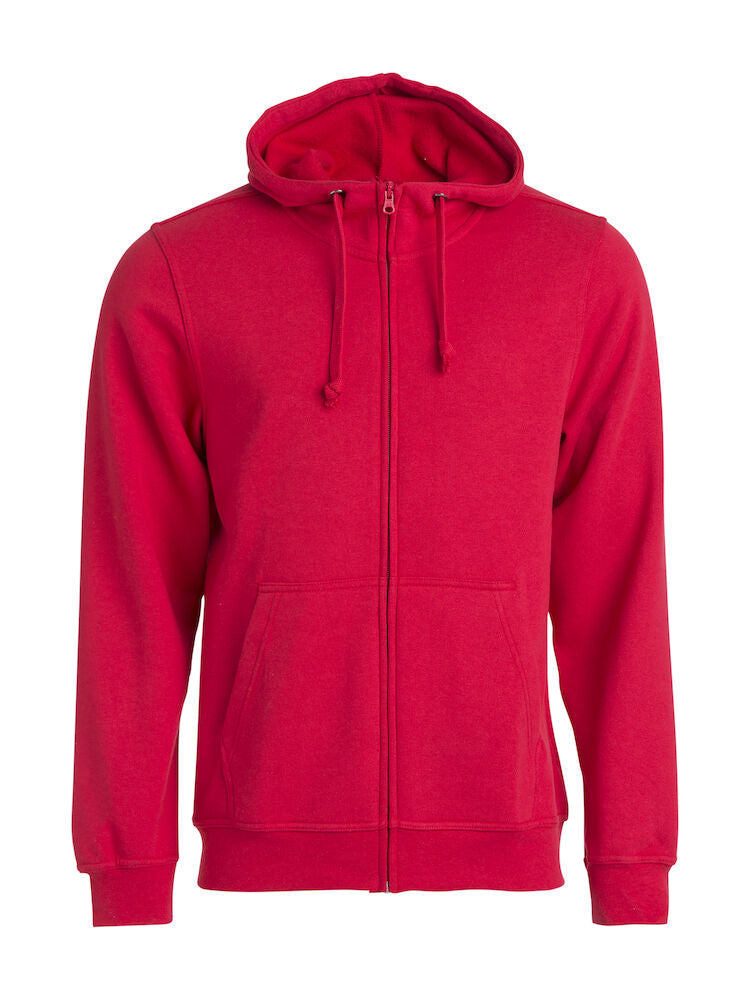 Basic Hoody Full Zip Red 021034