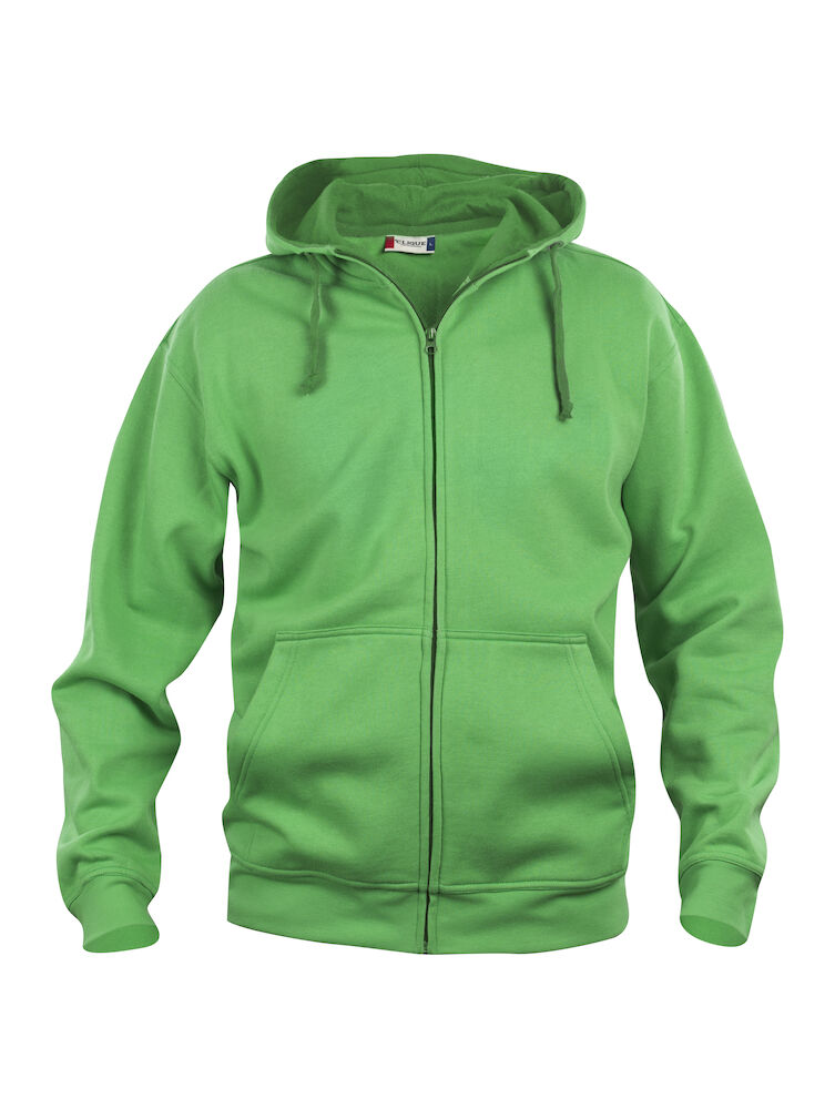 Basic Hoody Full Zip Apple Green 021034