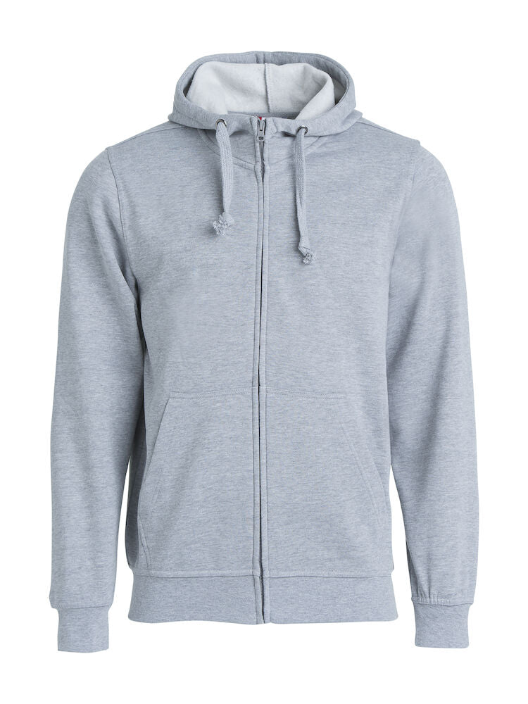 Basic Hoody Full Zip Grey Melange 021034