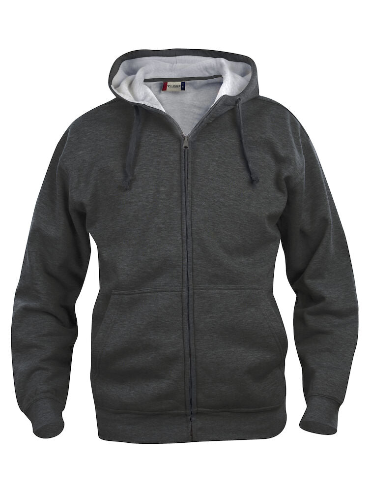 Basic Hoody Full Zip Anthracite Melange 021034