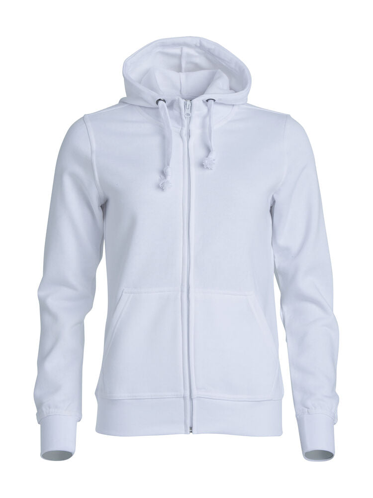 Basic Hoody Full Zip Women White 021035