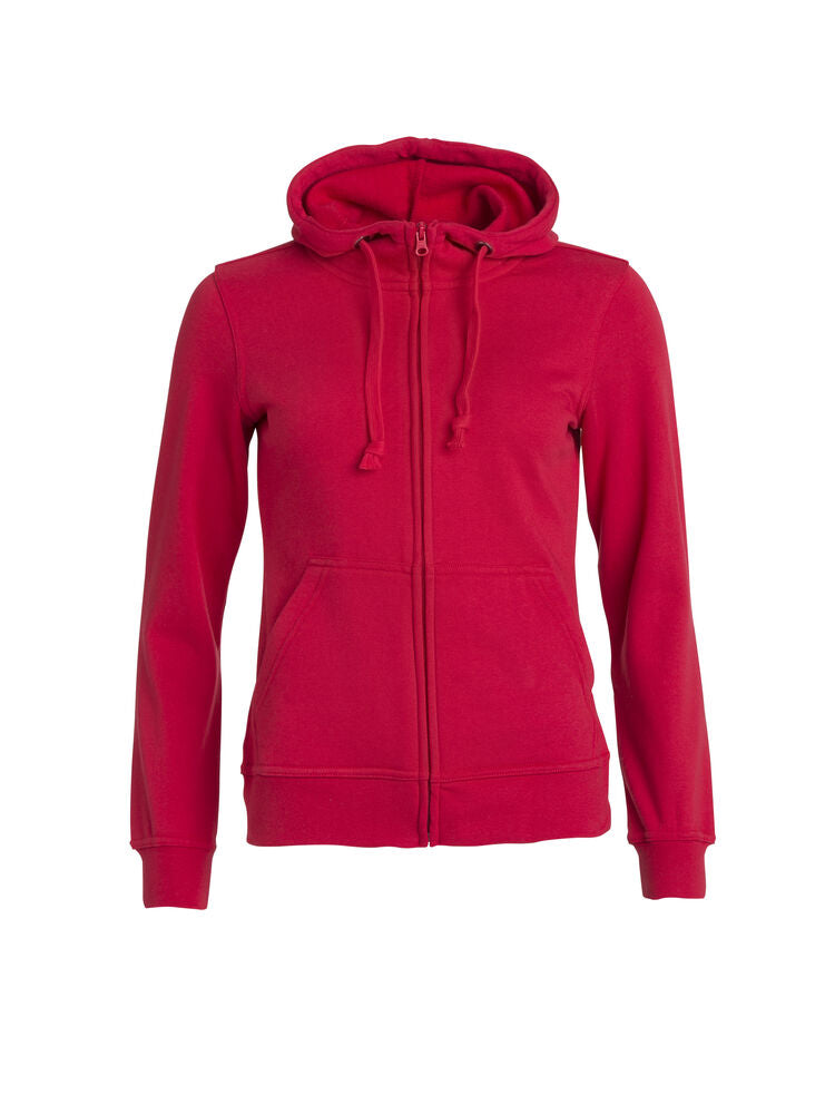 Basic Hoody Full Zip Women Red