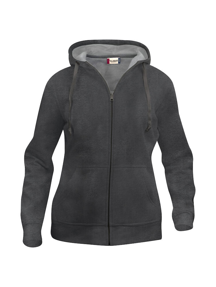 Basic Hoody Full Zip Women Anthracite Melange 021035