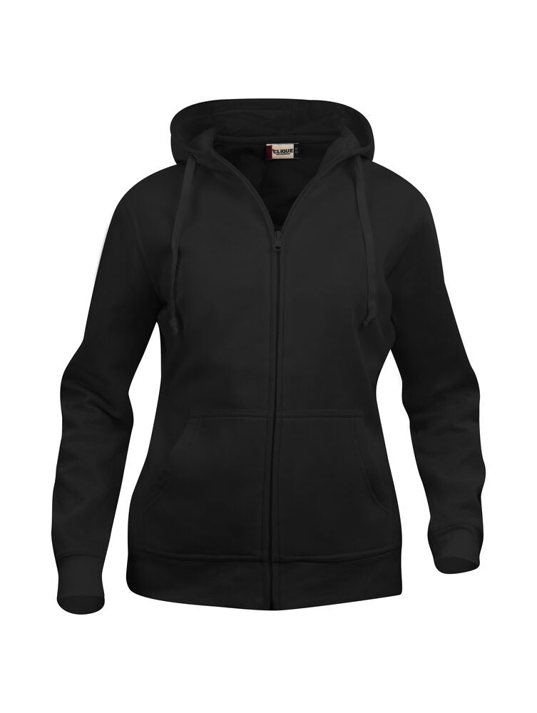 Basic Hoody Full Zip Women Black