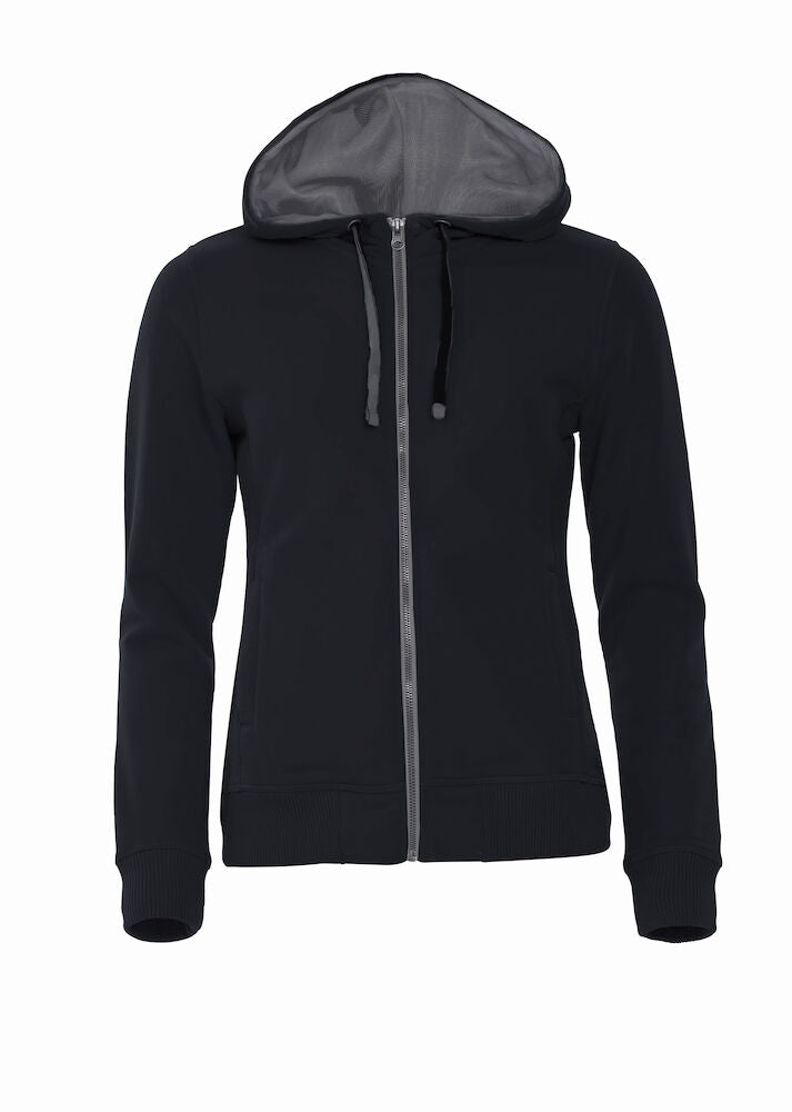 Classic Hoody Full Zip Women Black 021045