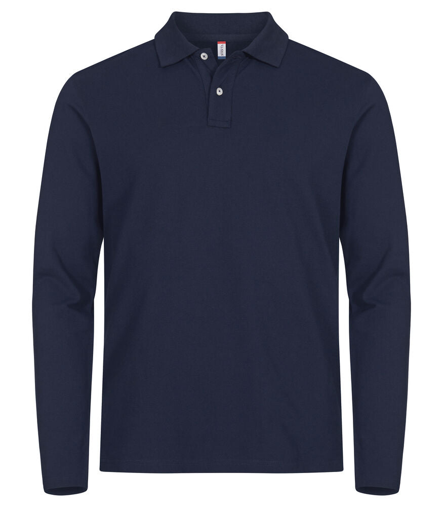 Stretch Premium Polo L/S Navy