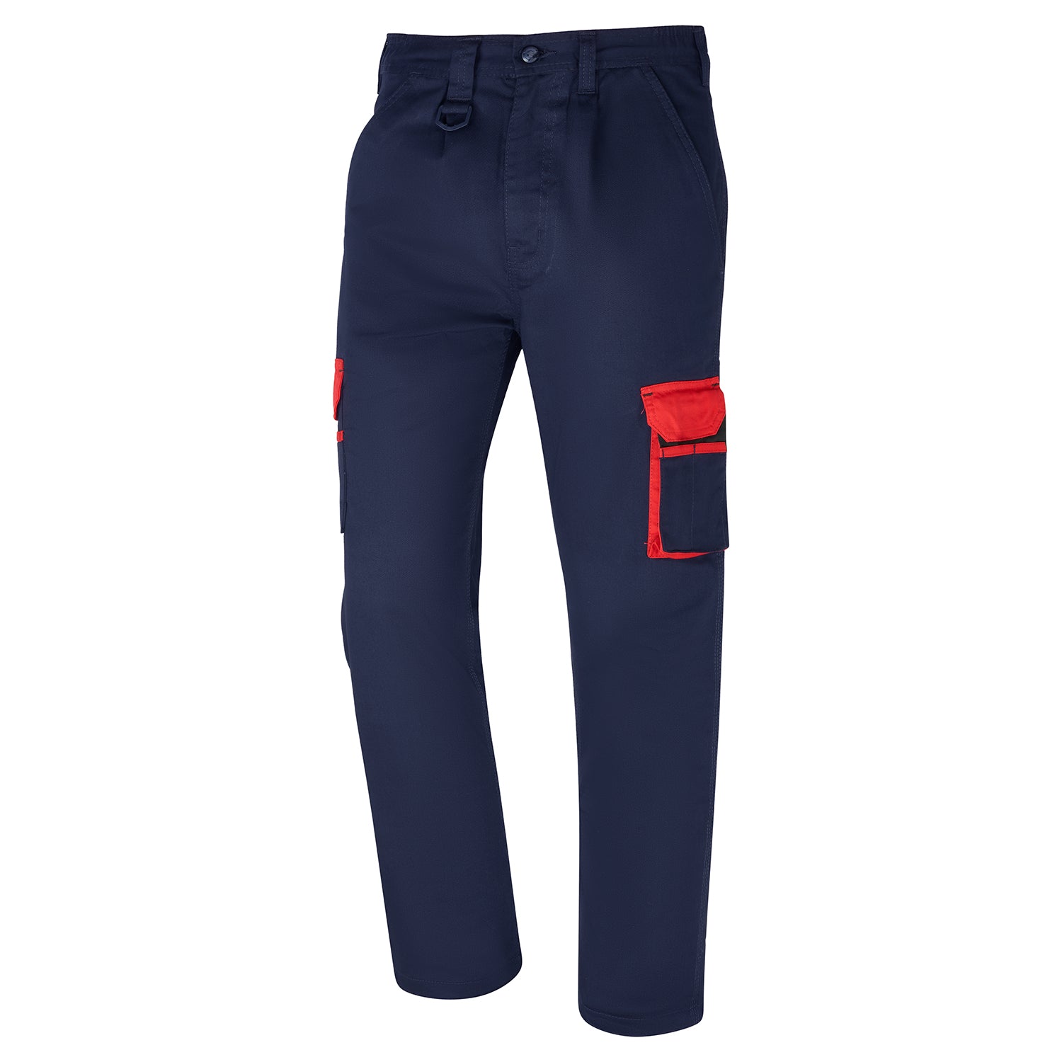 Two Tone Combat Work Trouser - Silverswift - Navy - Red