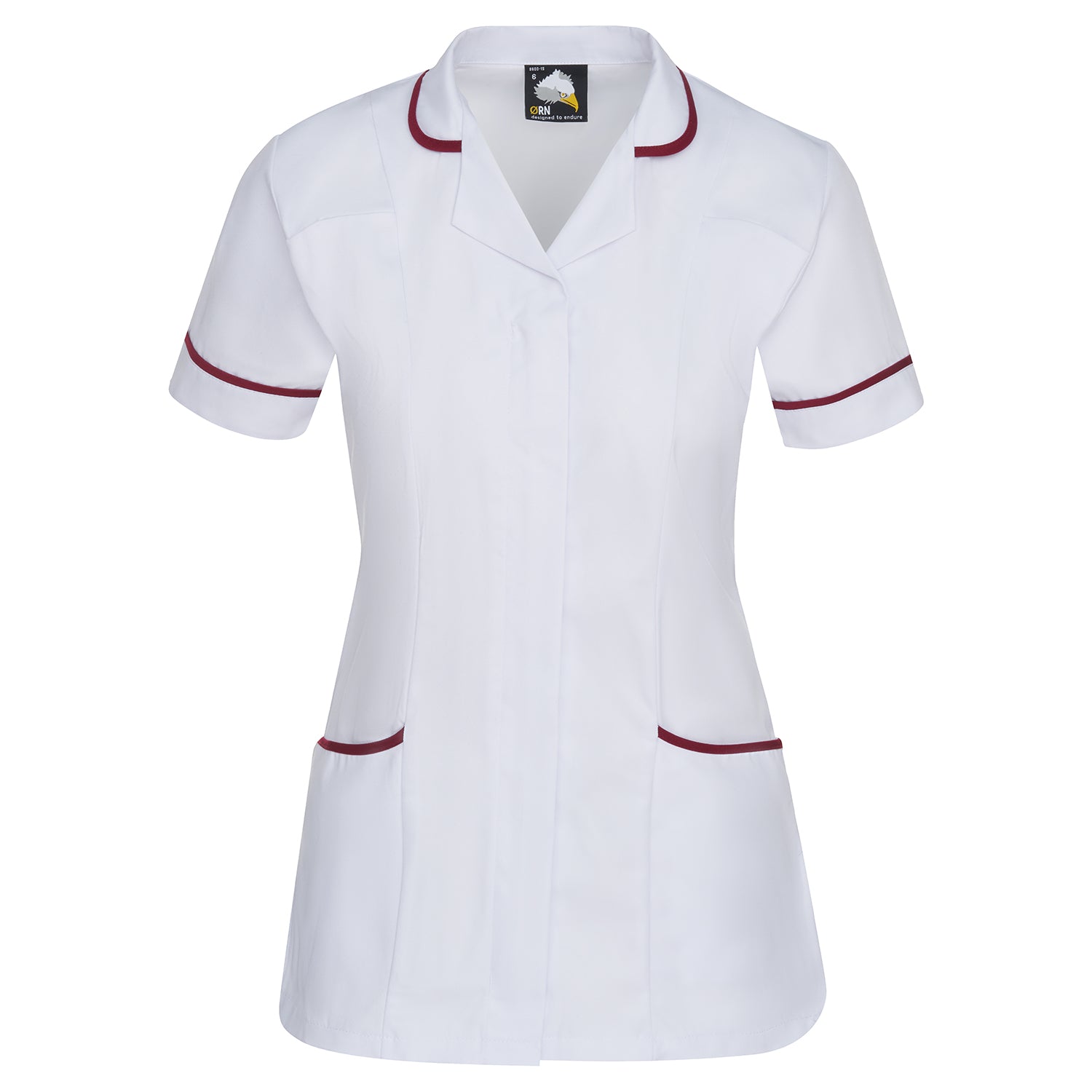 Florence Classic Tunic - White - Maroon