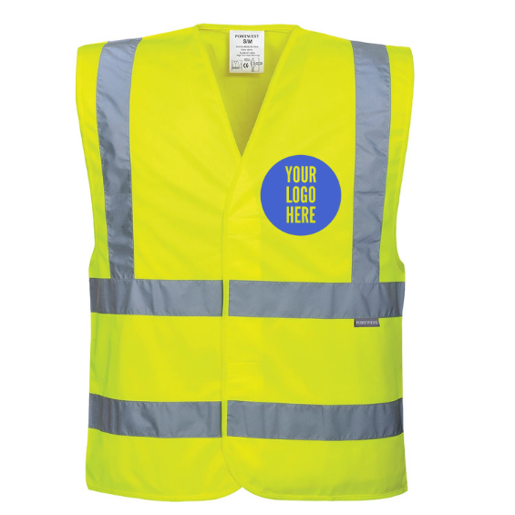 Front Printed High Vis Jackets x 100 - Yellow