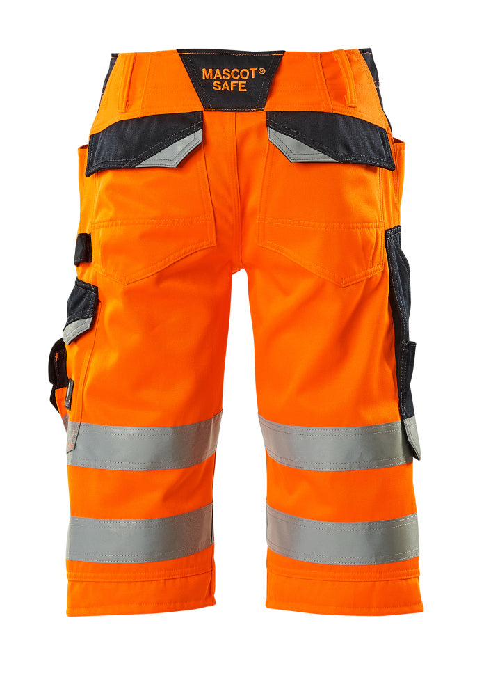 Mascot SAFE SUPREME  Luton Shorts, long 15549 hi-vis orange/dark navy