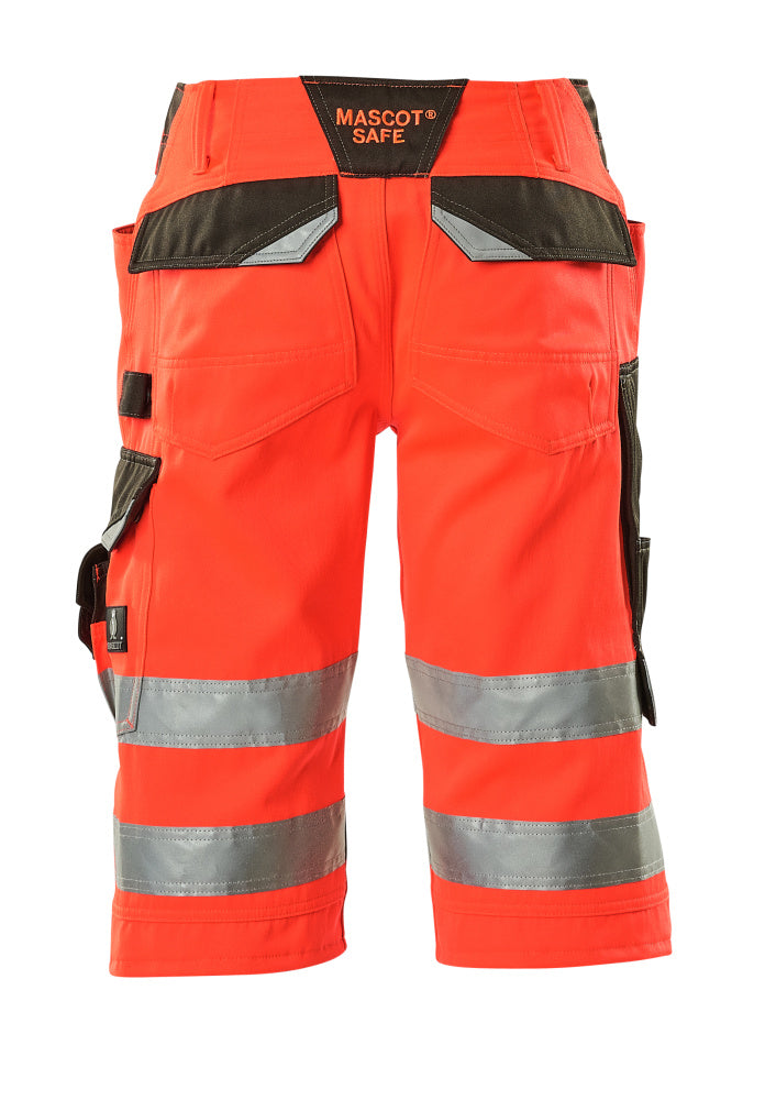 Mascot SAFE SUPREME  Luton Shorts, long 15549 hi-vis red/dark anthracite