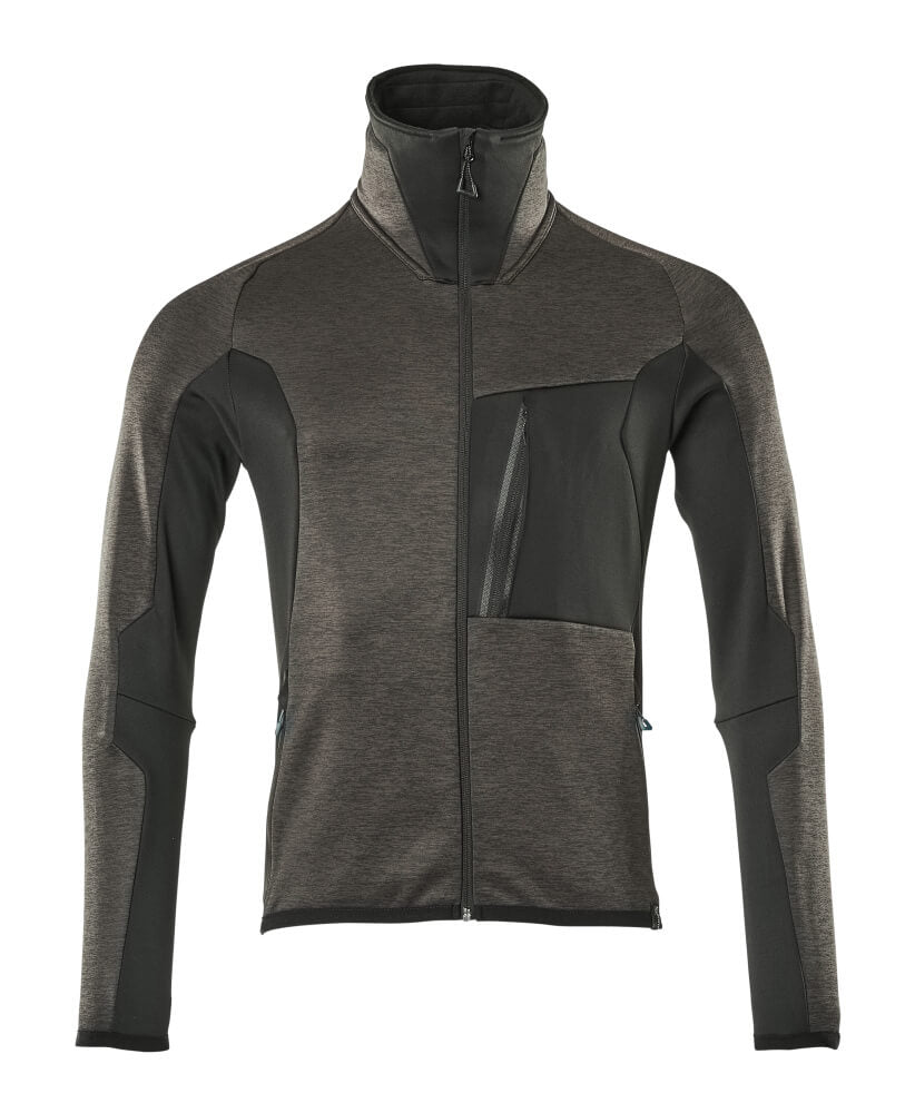 Mascot ADVANCED  Fleece Jumper with zipper 17103 dark anthracite/black