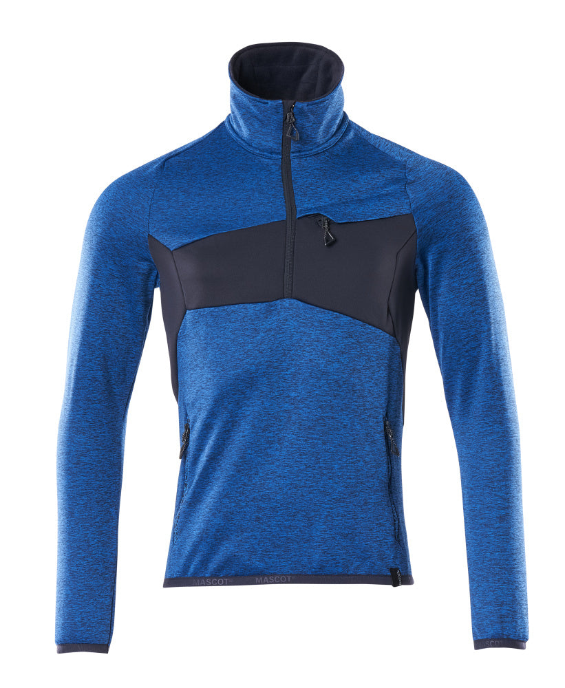 Mascot ACCELERATE  Fleece Jumper with half zip 18003 azure blue/dark navy