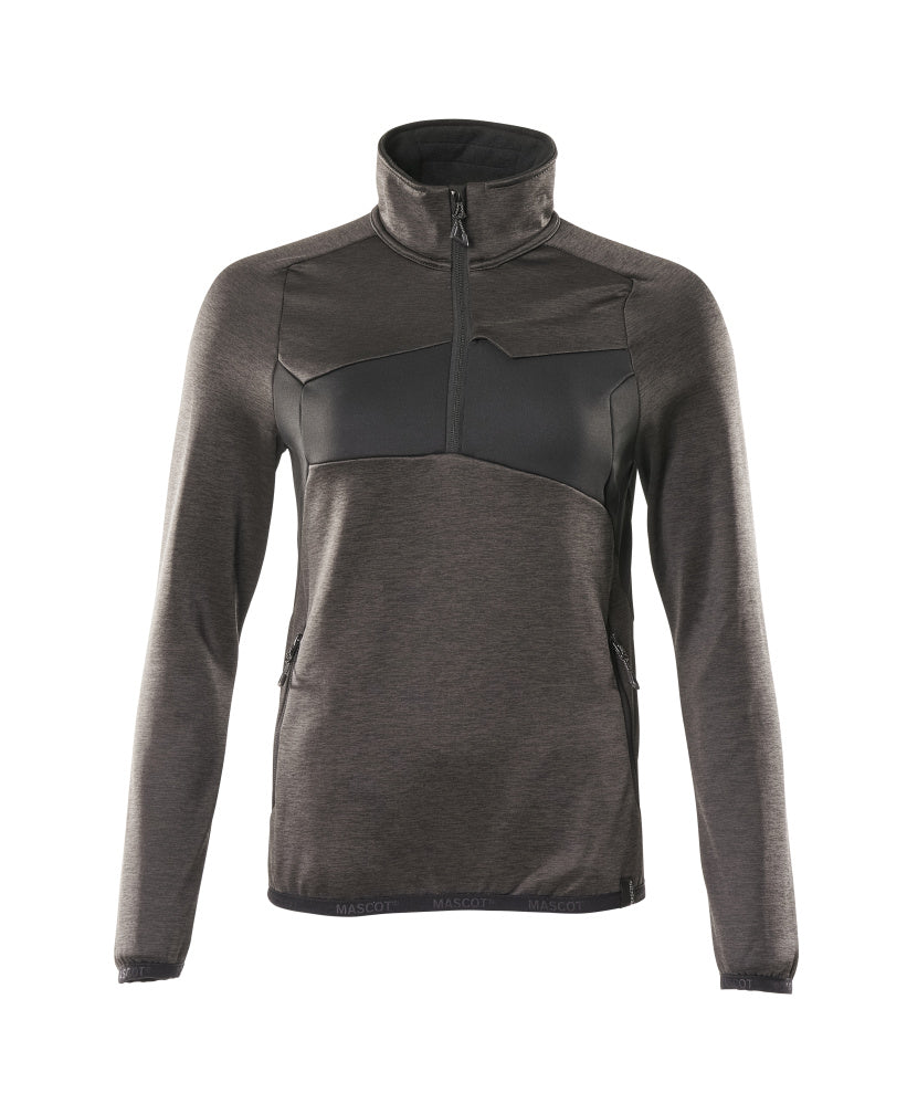Mascot ACCELERATE  Fleece Jumper with half zip 18053 dark anthracite/black