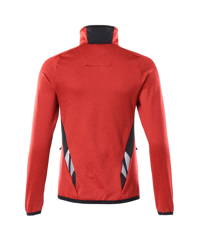 Mascot ACCELERATE  Fleece Jumper with half zip 18053 traffic red/black