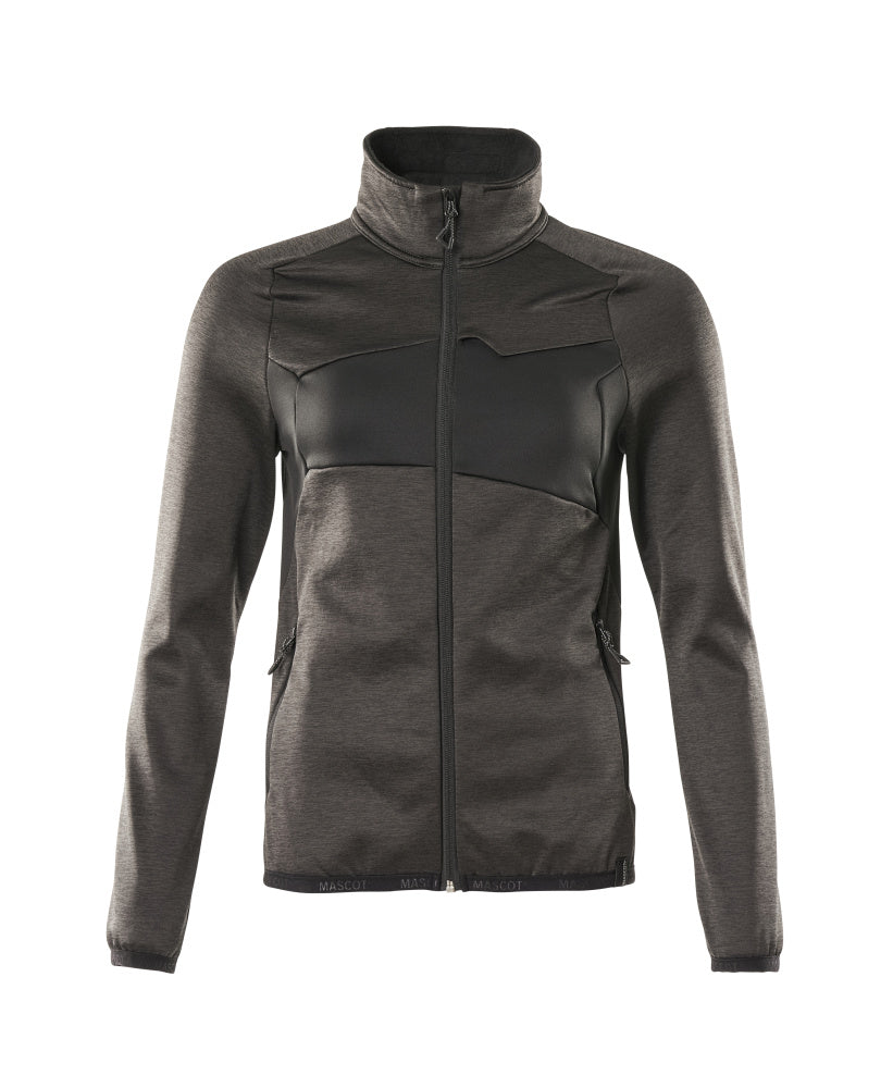 Mascot ACCELERATE  Fleece Jumper with zipper 18153 dark anthracite/black