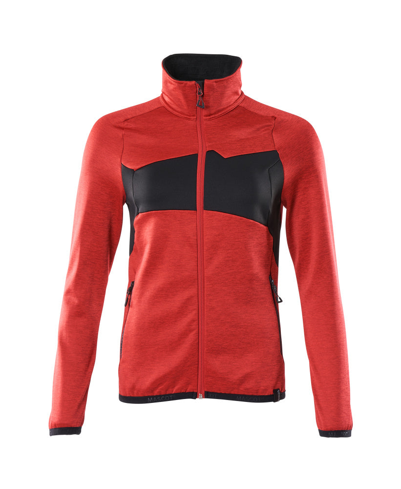 Mascot ACCELERATE  Fleece Jumper with zipper 18153 traffic red/black