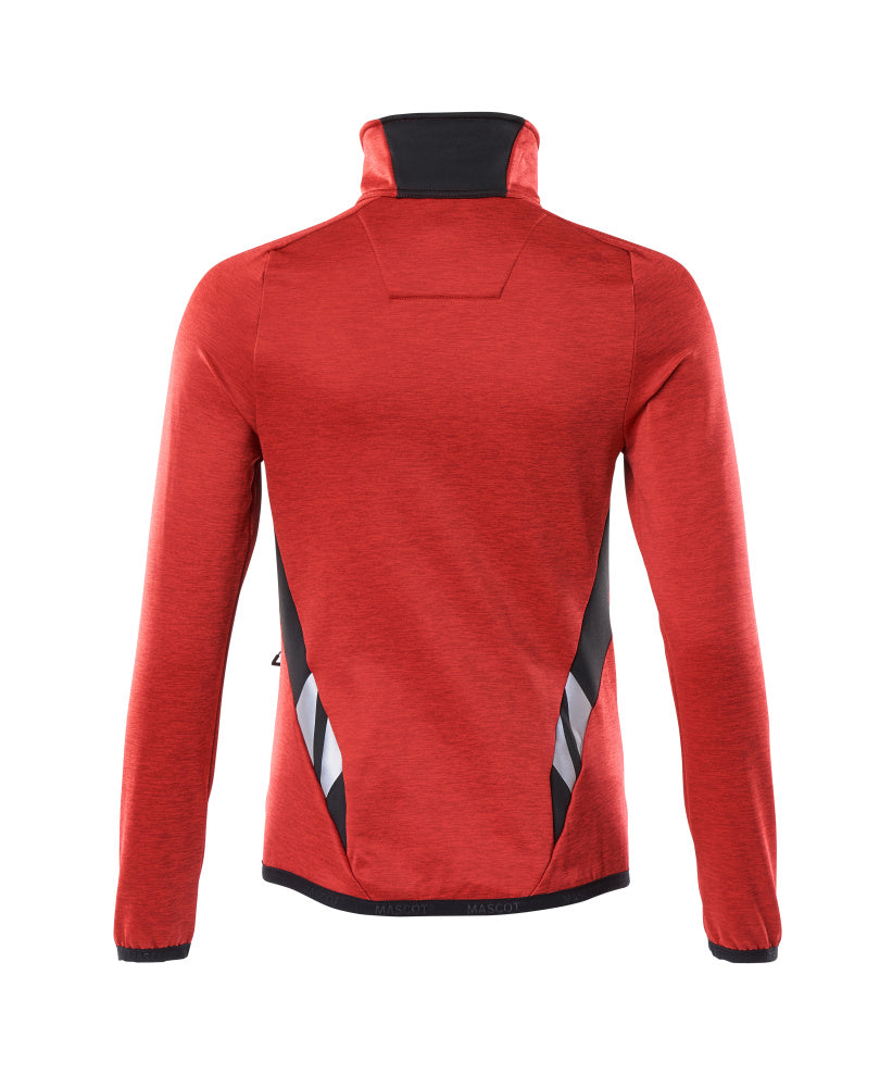 Mascot ACCELERATE  Fleece Jumper with zipper 18153 traffic red/black