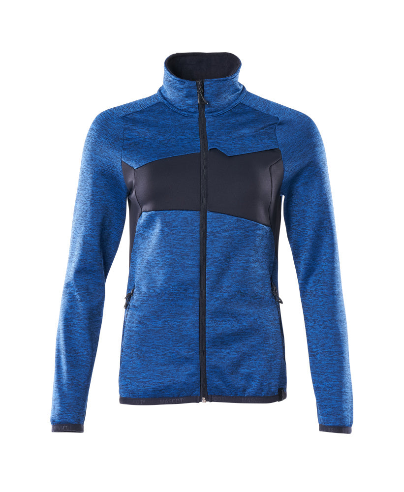 Mascot ACCELERATE  Fleece Jumper with zipper 18153 azure blue/dark navy