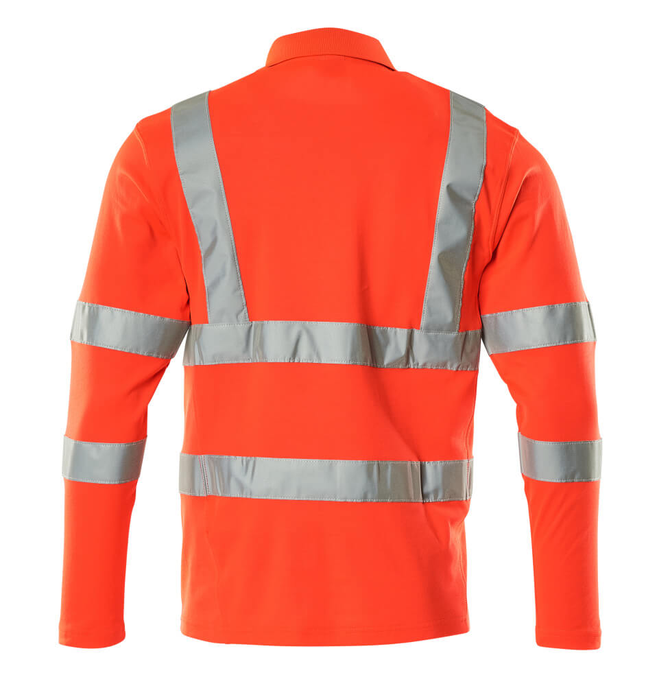 Mascot SAFE CLASSIC  Polo Shirt, long-sleeved 18283 hi-vis red