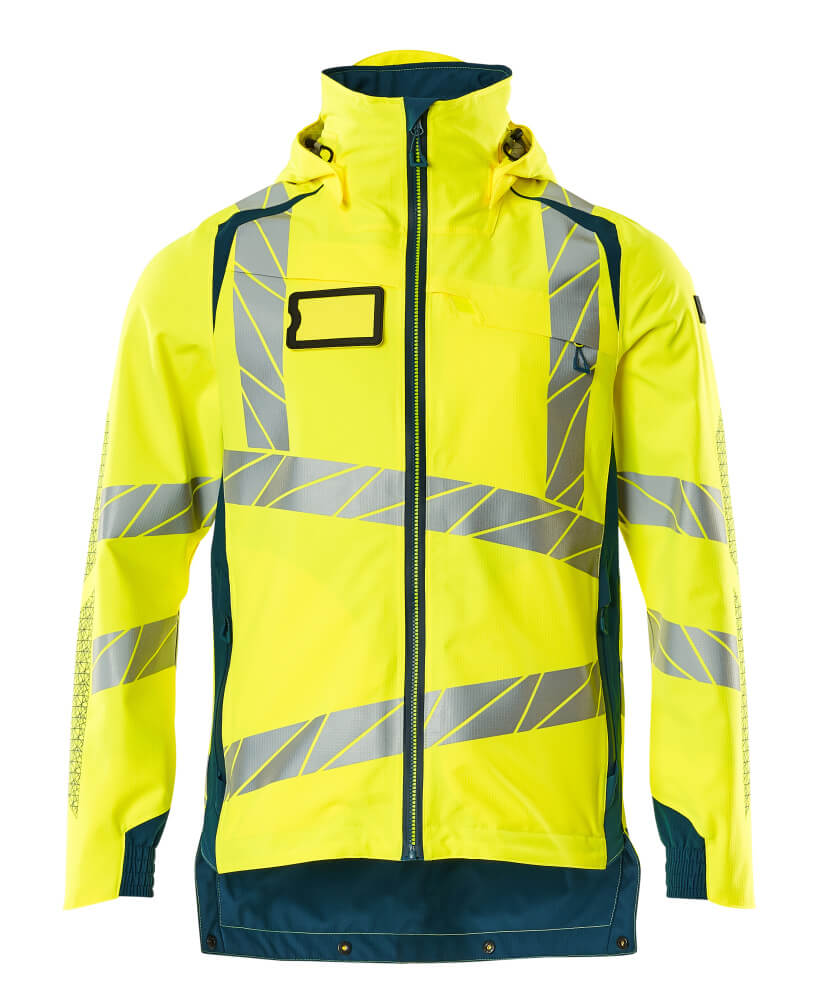 Mascot ACCELERATE SAFE  Outer Shell Jacket 19001 hi-vis yellow/dark petroleum