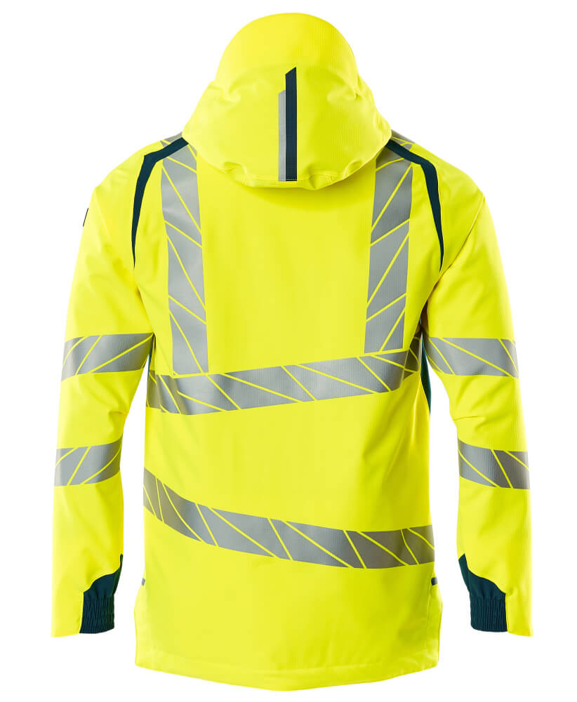 Mascot ACCELERATE SAFE  Outer Shell Jacket 19001 hi-vis yellow/dark petroleum