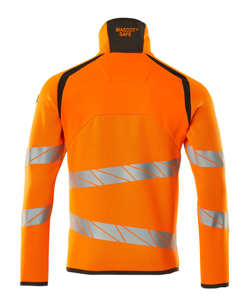 Mascot ACCELERATE SAFE  Knitted Jumper with half zip 19005 hi-vis orange/dark anthracite