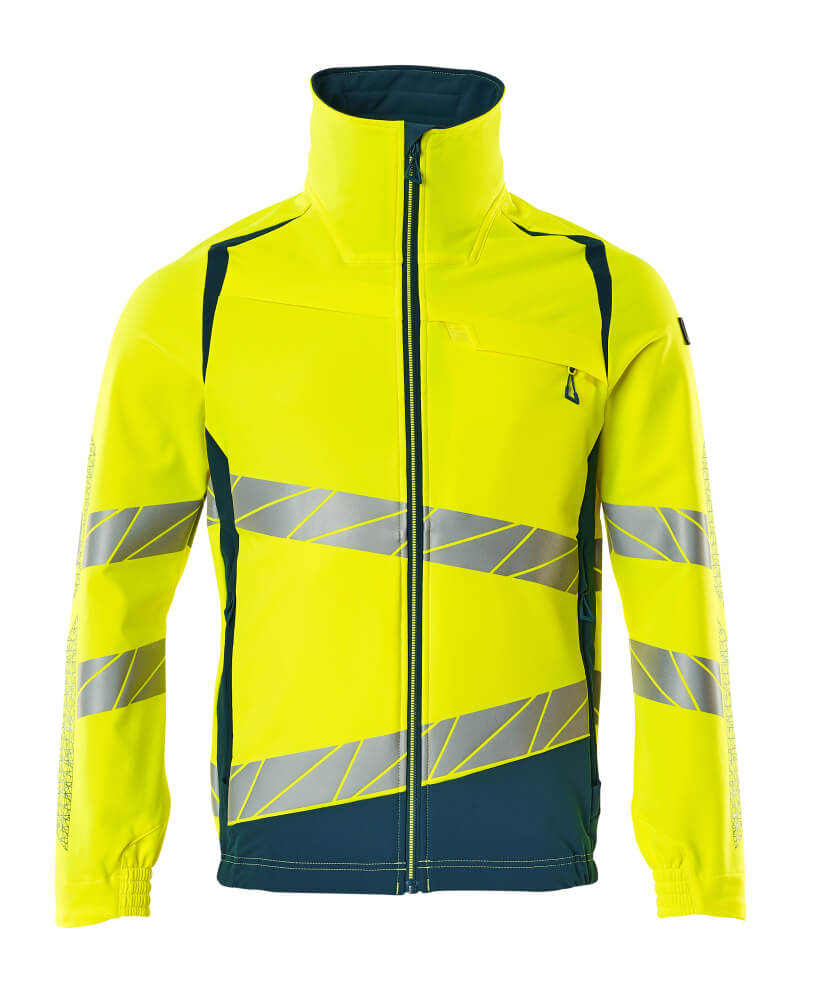 Mascot ACCELERATE SAFE  Jacket 19009 hi-vis yellow/dark petroleum