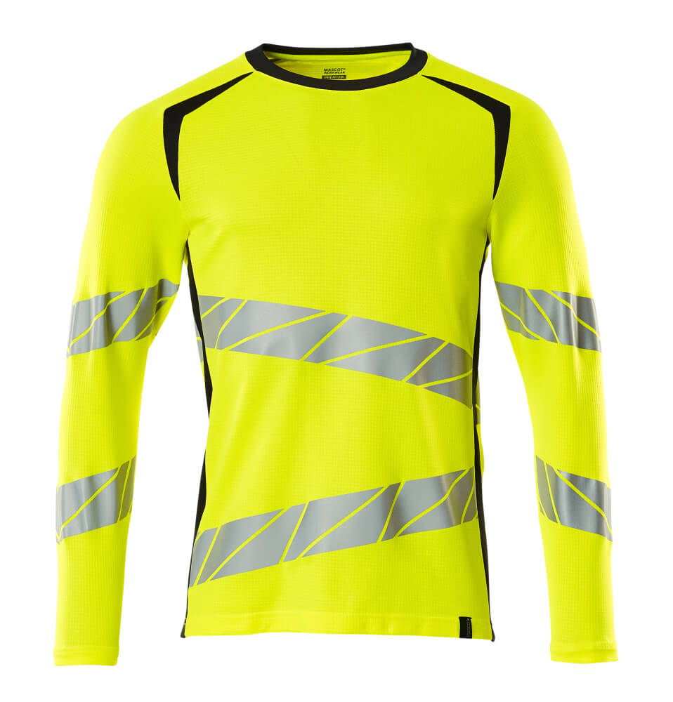 Mascot ACCELERATE SAFE  T-shirt, long-sleeved 19081 hi-vis yellow/dark navy