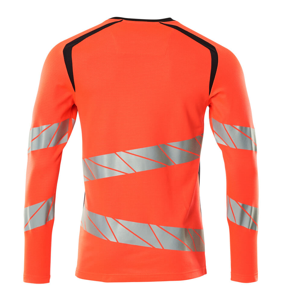 Mascot ACCELERATE SAFE  T-shirt, long-sleeved 19081 hi-vis red/dark navy