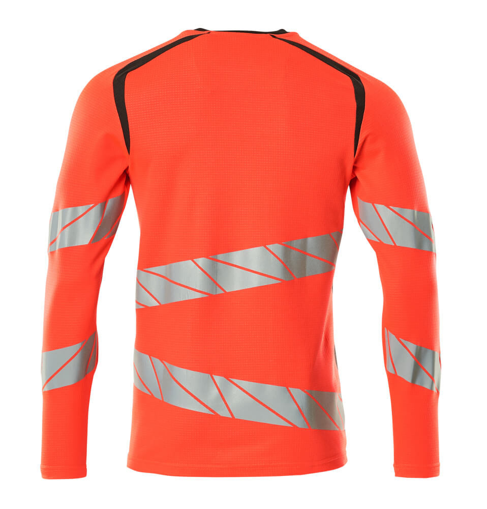 Mascot ACCELERATE SAFE  T-shirt, long-sleeved 19081 hi-vis red/dark anthracite