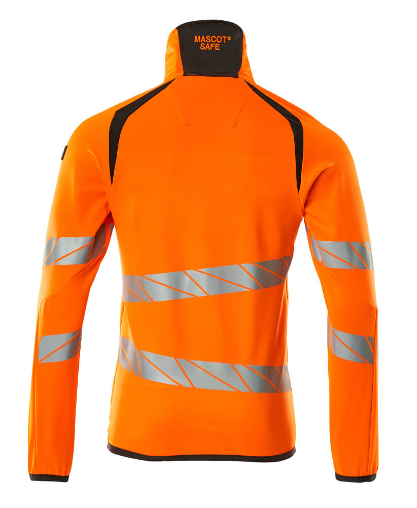 Mascot ACCELERATE SAFE  Fleece Jumper with zipper 19103 hi-vis orange/dark anthracite