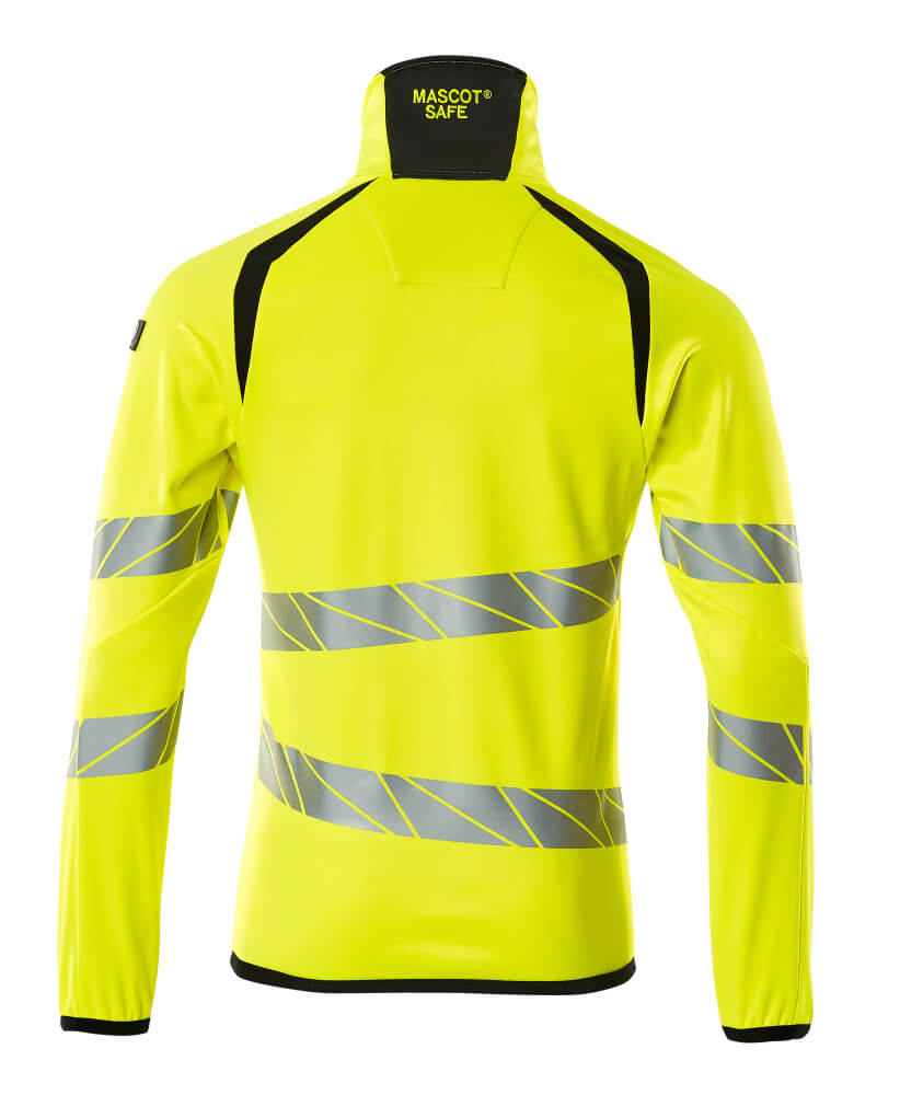 Mascot ACCELERATE SAFE  Fleece Jumper with zipper 19103 hi-vis yellow/black