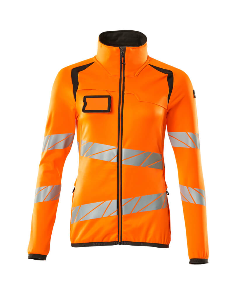 Mascot ACCELERATE SAFE  Fleece Jumper with zipper 19153 hi-vis orange/dark anthracite