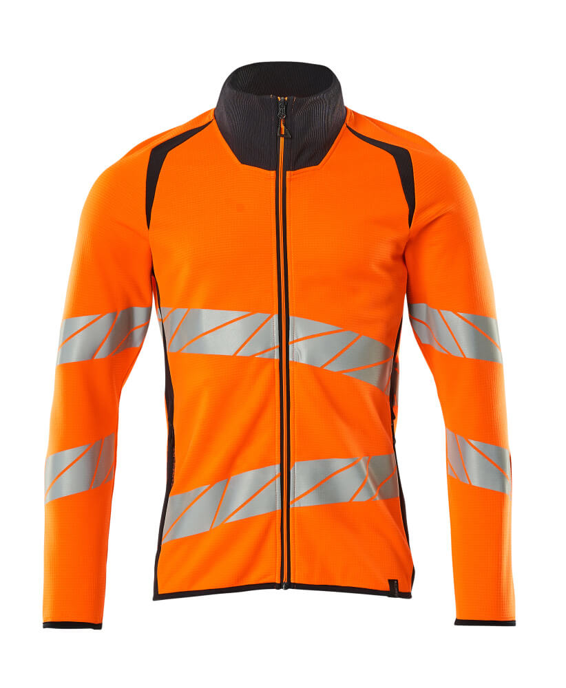 Mascot ACCELERATE SAFE  Sweatshirt with zipper 19184 hi-vis orange/dark navy