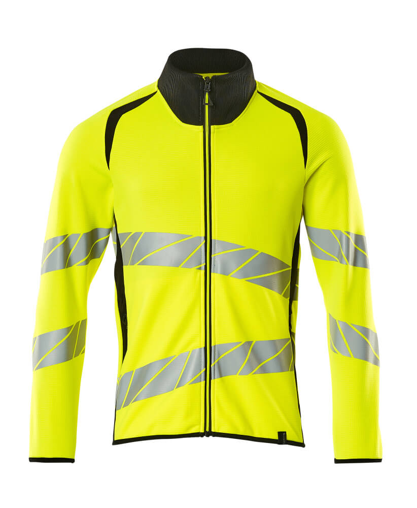 Mascot ACCELERATE SAFE  Sweatshirt with zipper 19184 hi-vis yellow/black