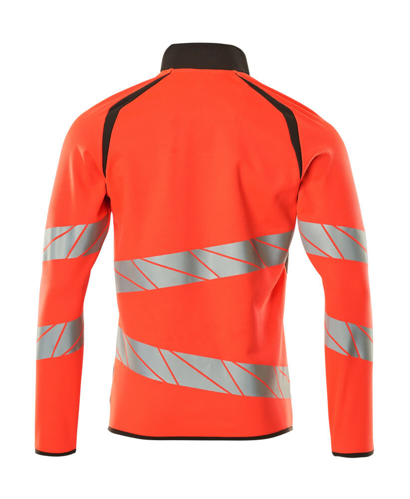 Mascot ACCELERATE SAFE  Sweatshirt with zipper 19184 hi-vis red/dark anthracite