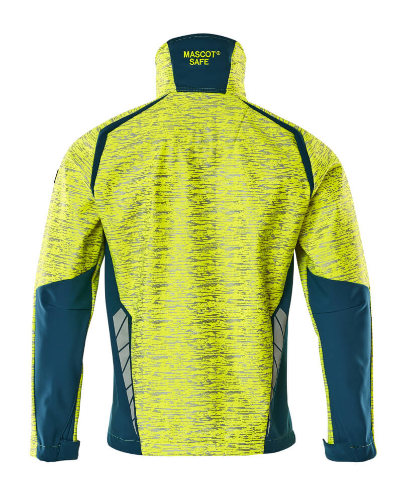 Mascot ACCELERATE SAFE  Softshell Jacket 19202 hi-vis yellow/dark petroleum