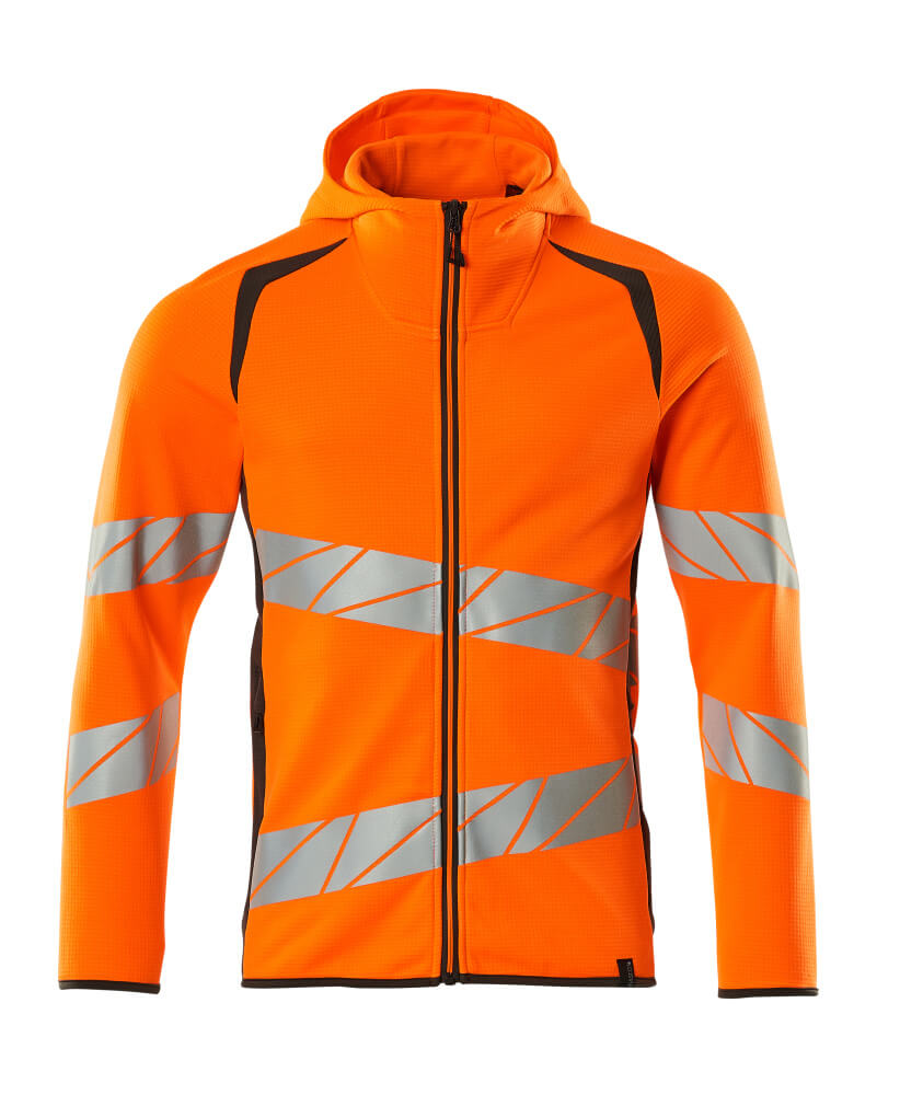 Mascot ACCELERATE SAFE  Hoodie with zipper 19284 hi-vis orange/dark anthracite