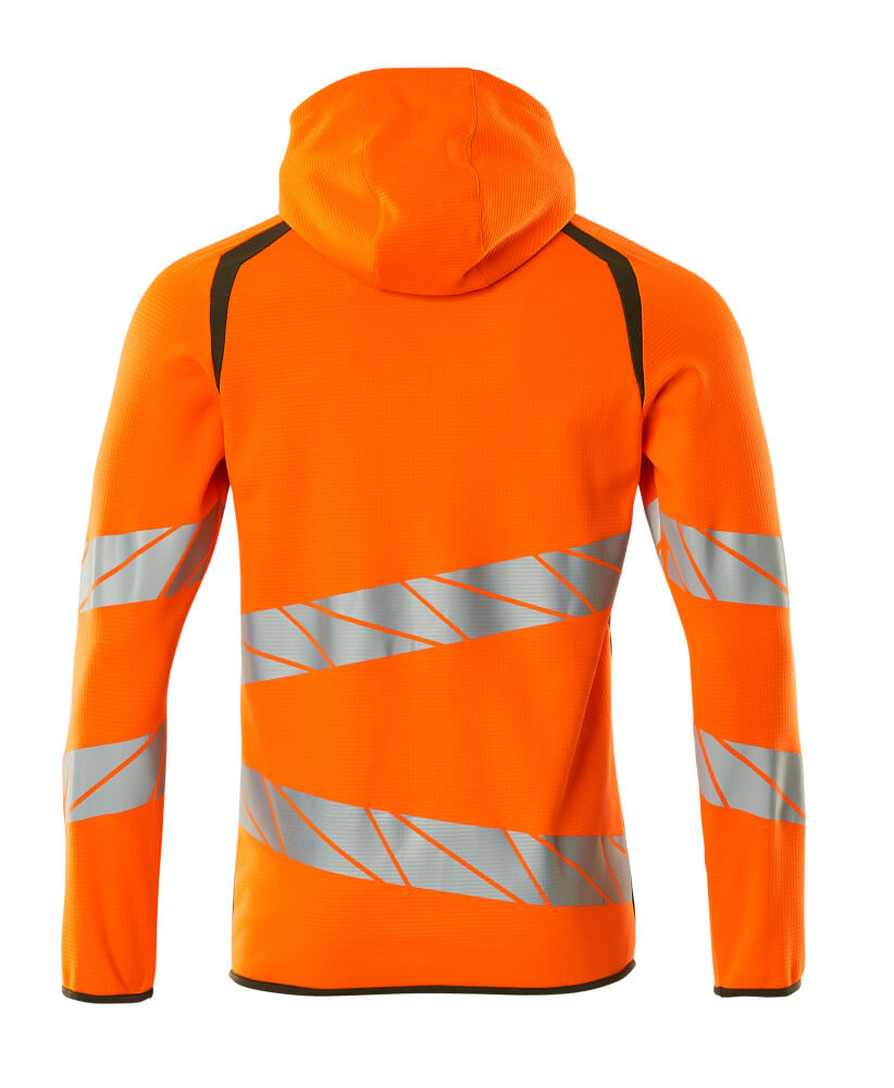 Mascot ACCELERATE SAFE  Hoodie with zipper 19284 hi-vis orange/moss green