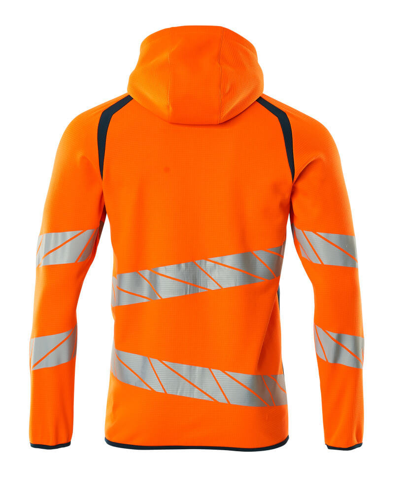 Mascot ACCELERATE SAFE  Hoodie with zipper 19284 hi-vis orange/dark petroleum