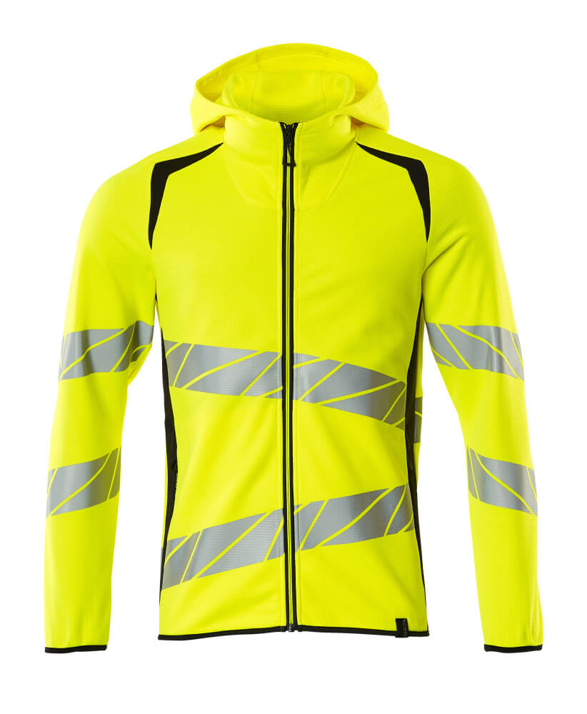 Mascot ACCELERATE SAFE  Hoodie with zipper 19284 hi-vis yellow/dark navy