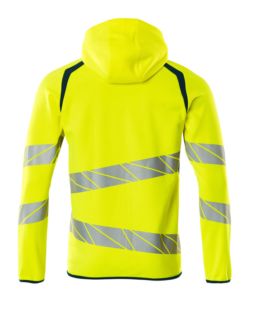 Mascot ACCELERATE SAFE  Hoodie with zipper 19284 hi-vis yellow/dark petroleum